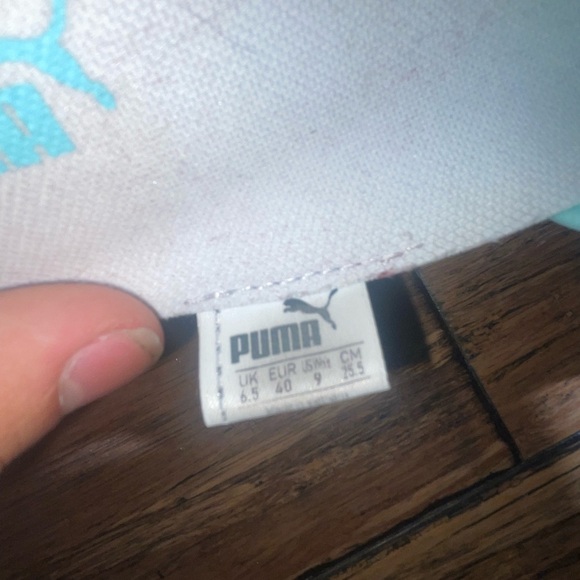 Tiffany blue🩵pumas high top sneakers real sneakers mermaid blue sneakers - Picture 3 of 7